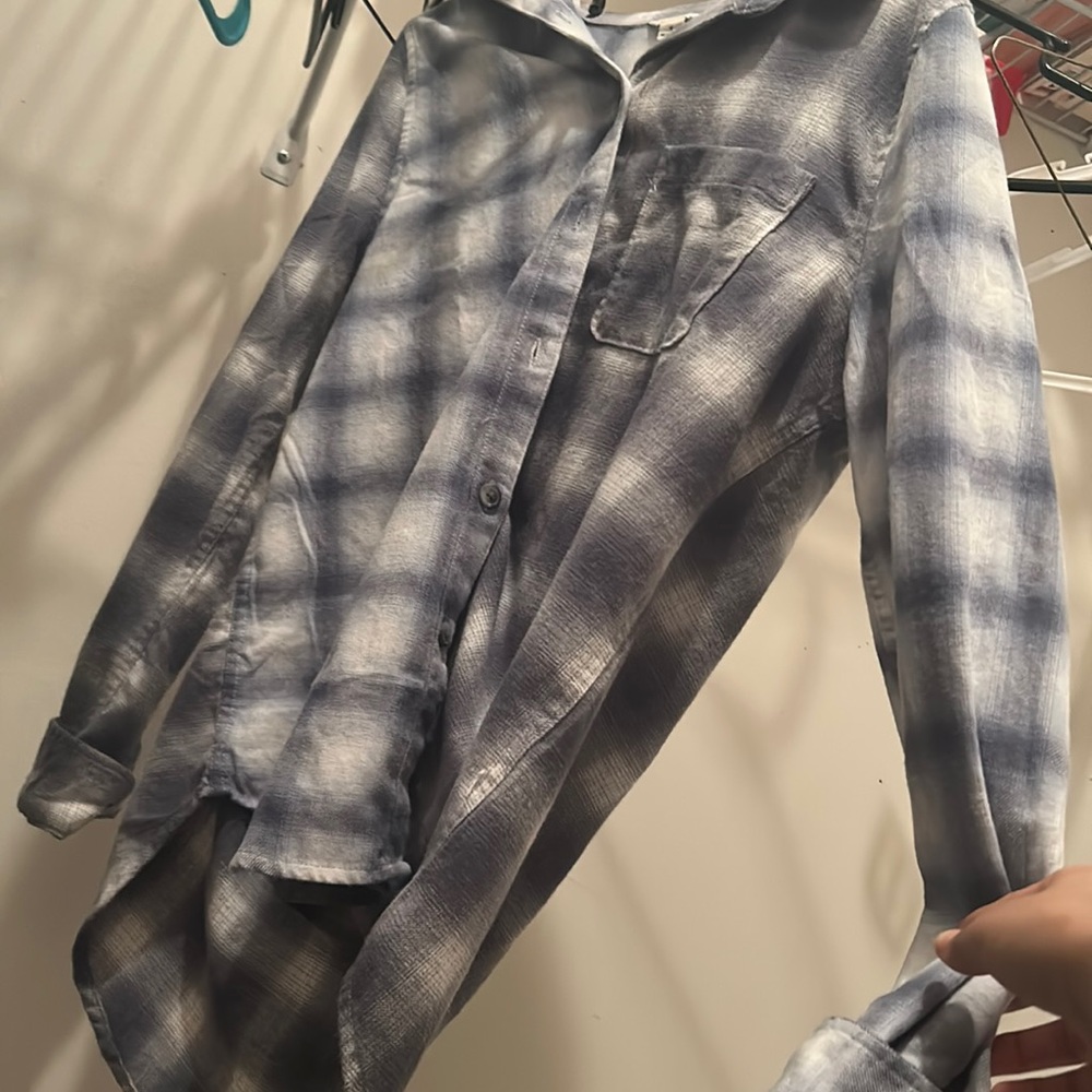Blue flannel oversized